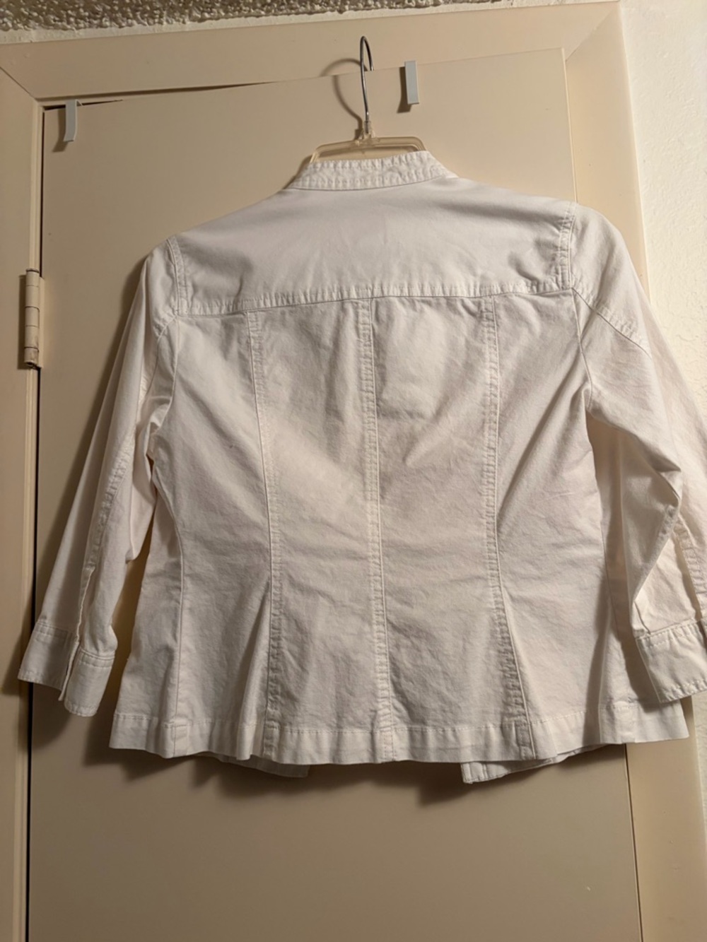 Ruby Rd. White  Ruffle-Trim Collarless Jacket - Picture 2 of 3
